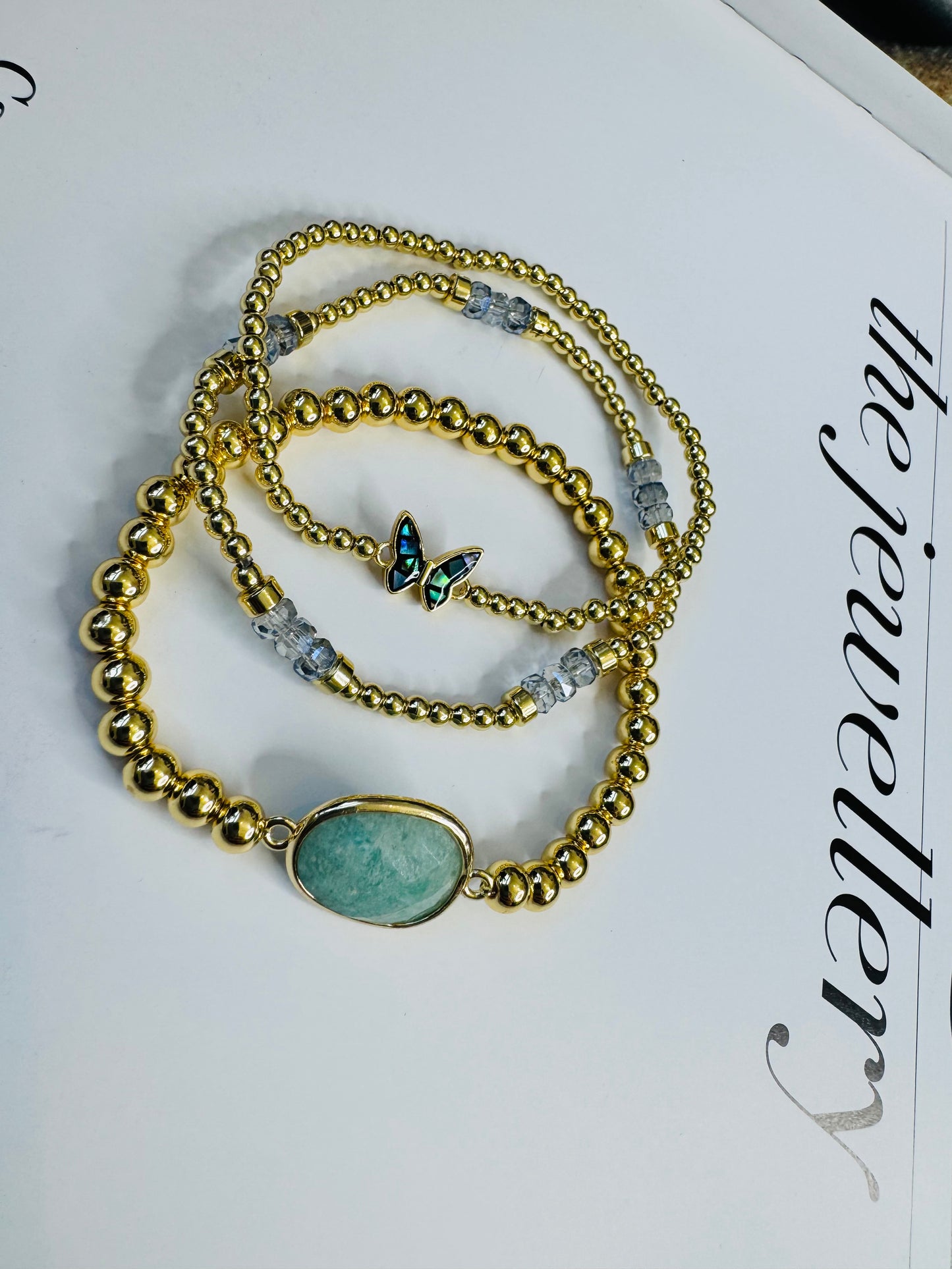 Sets of three stretchy bracelet