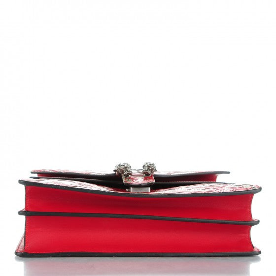 used Gucci® GG Supreme Monogram Arabesque Medium Dionysus Shoulder Bag Hibiscus Red