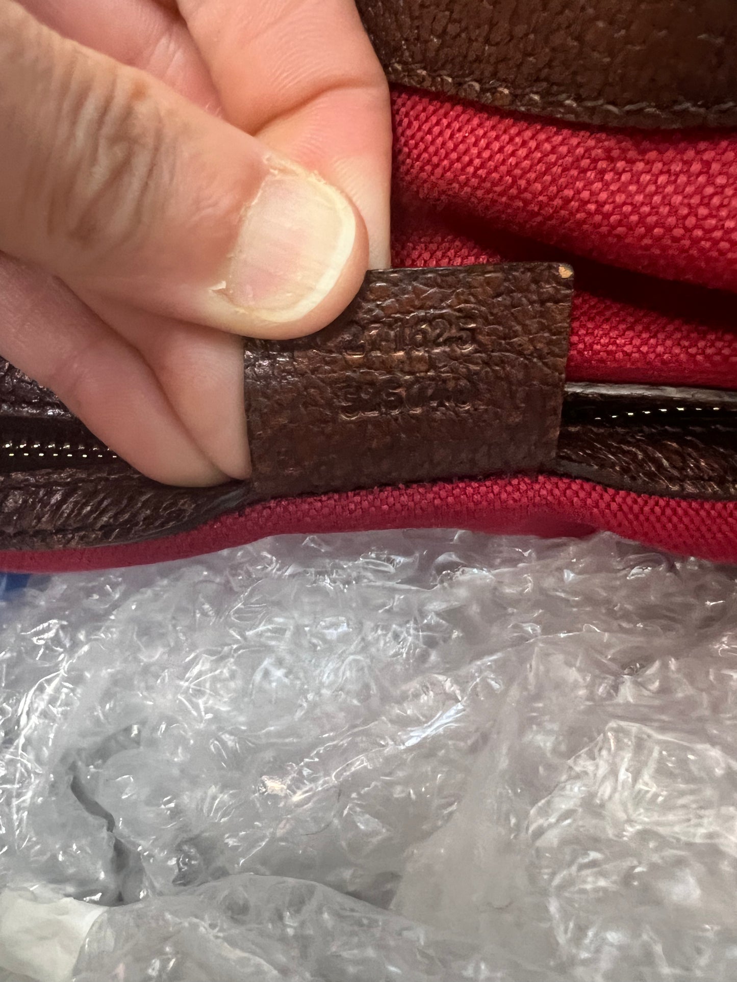 Used Gucci® Joy Boston Houndstooth Fabric 70s Web Brown Shoulder bag weekender Travel