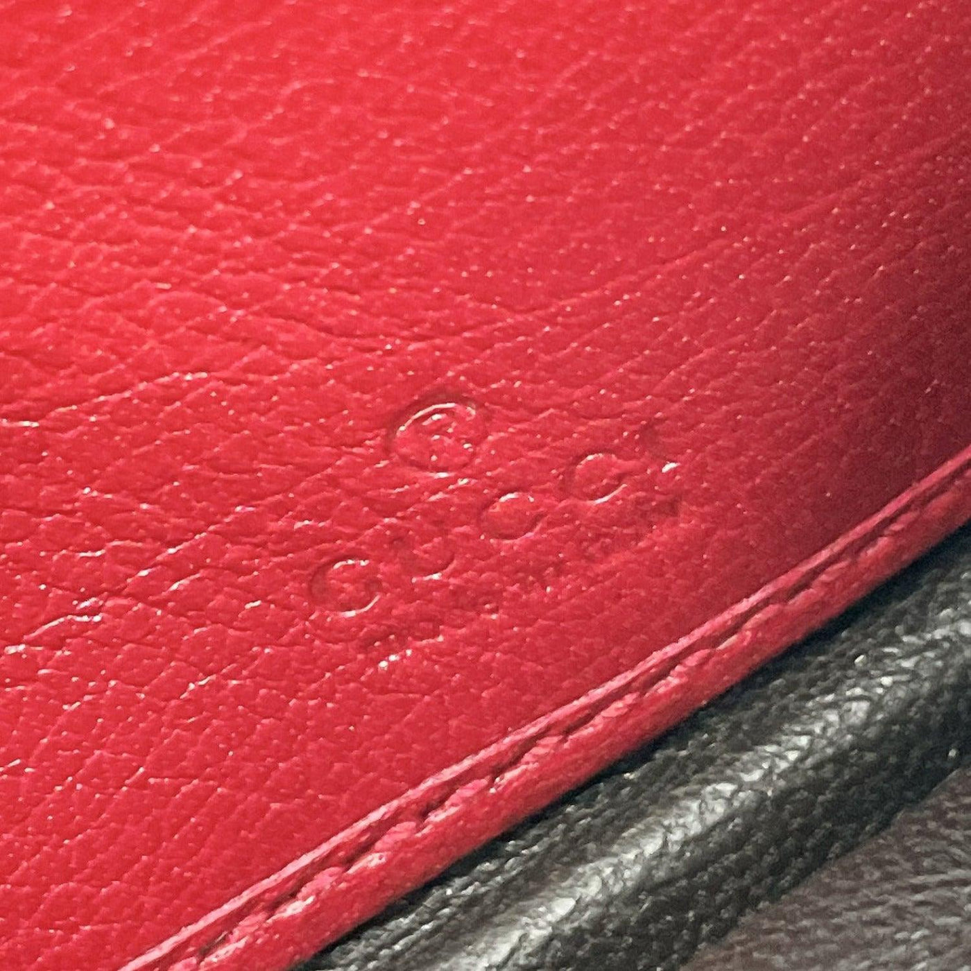 Pre-owned GUCCI PURSE GG MARMONT LEATHER/PYTHON RED WOMEN USED