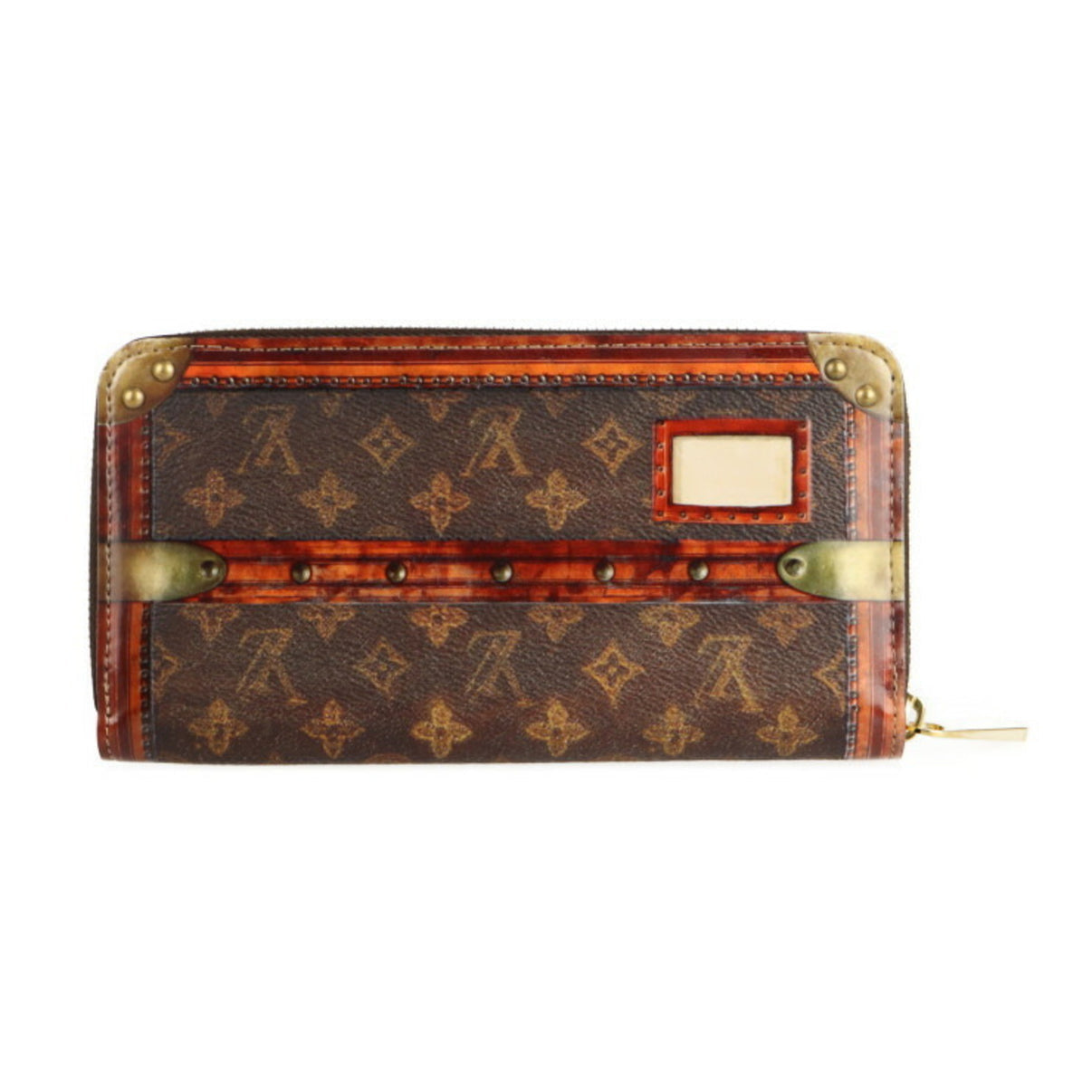 Used Louis Vuitton Zippy Wallet Trunk Time Transford Monogram Long  Canvas Leather Brown Round Zipper Zip