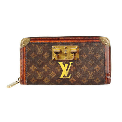 Used Louis Vuitton Zippy Wallet Trunk Time Transford Monogram Long  Canvas Leather Brown Round Zipper Zip