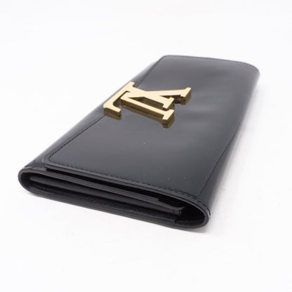 Used LOUIS VUITTON Portefeuille Louise Long Wallet Vernis Black