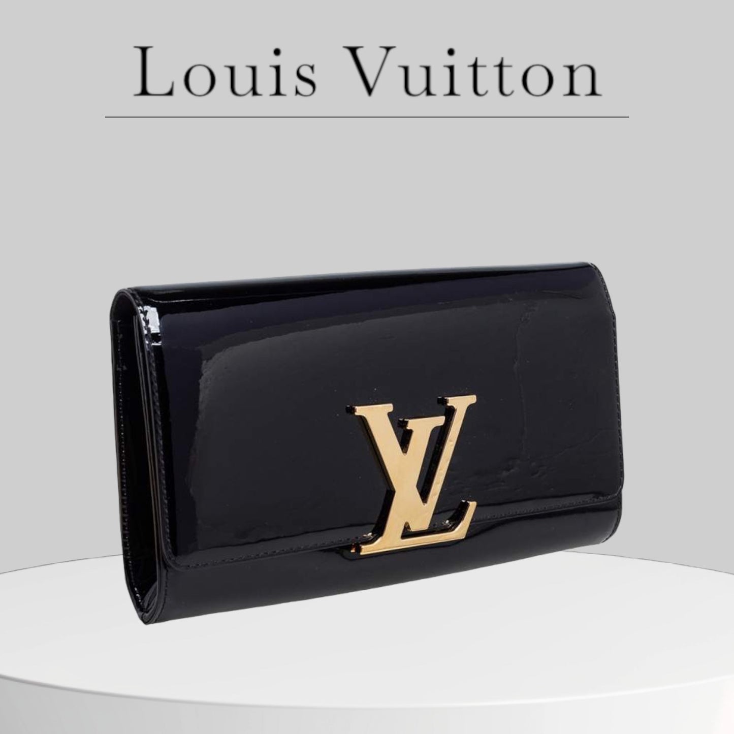 Used LOUIS VUITTON Portefeuille Louise Long Wallet Vernis Black