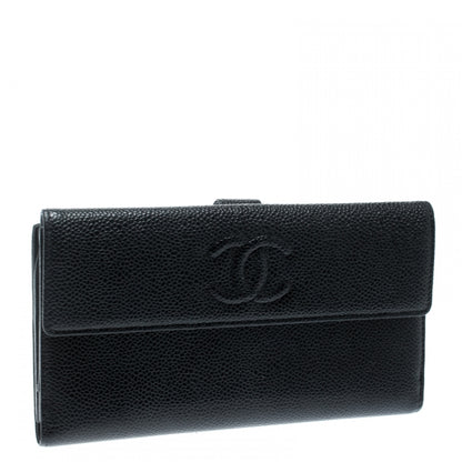 Used Chanel
Chanel Black Caviar Leather CC Bifold Wallet