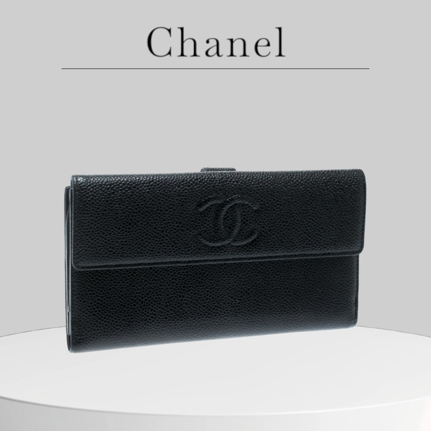 Used Chanel
Chanel Black Caviar Leather CC Bifold Wallet