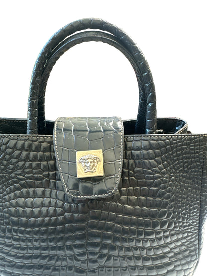 Pre-owned excellent condition A+ Gianni Versace Tote Bag Medusa Gray PVC