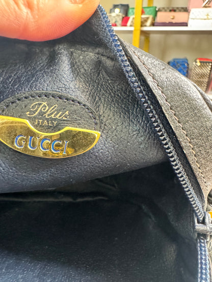 Used GUCCI Vintage Shoulder Bag PVC Navy