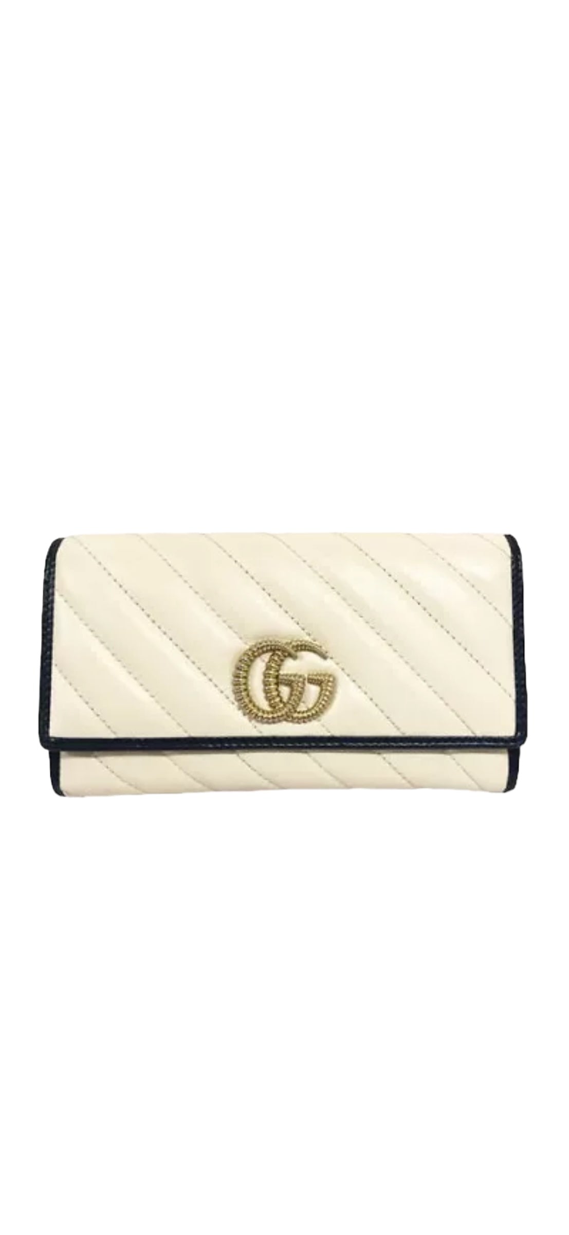 Pre-owned excellent condition A+ Gucci Long Wallet Gg Marmont Continental Quilted Leather