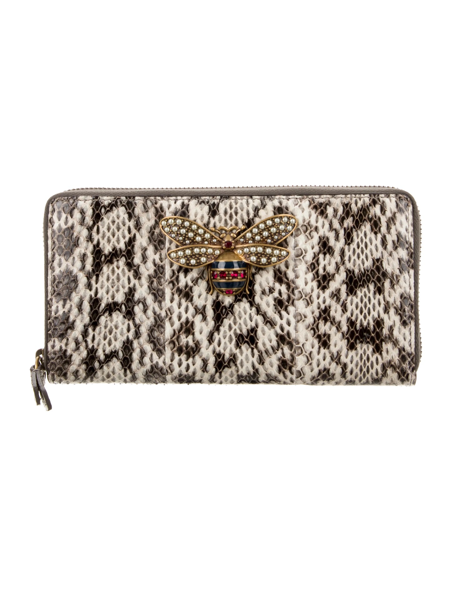 Pre-owned excellent condition A+ Gucci Snake Skin Queen Margaret Zip Around Wallet