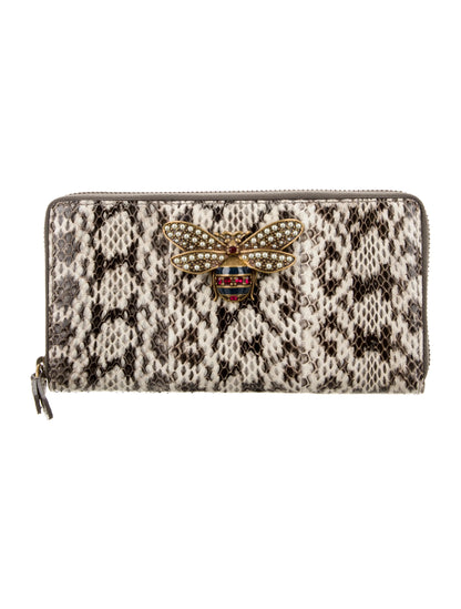 Pre-owned excellent condition A+ Gucci Snake Skin Queen Margaret Zip Around Wallet