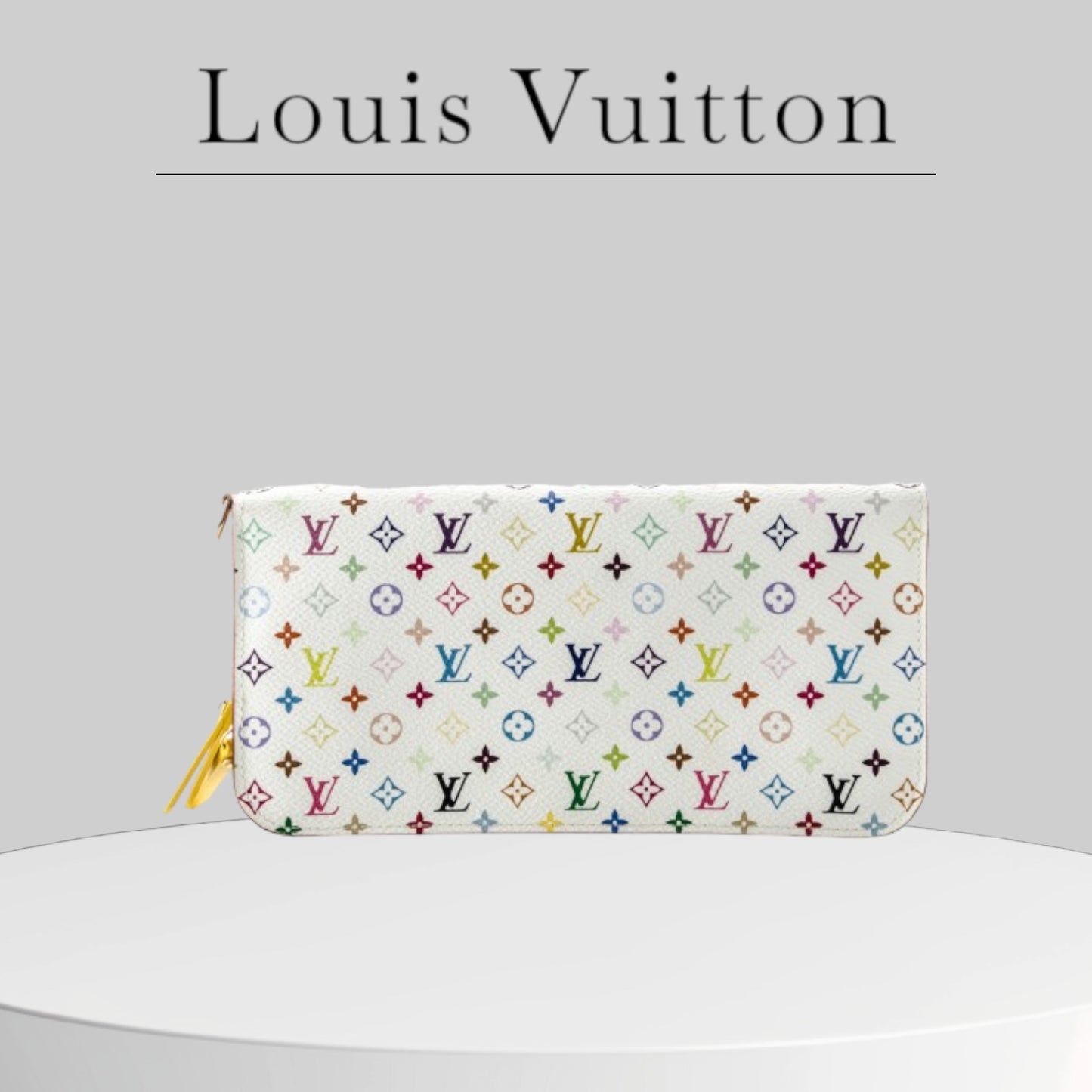 Pre-owned excellent condition LOUIS VUITTON 
Monogram Multicolor Insolite Wallet White Citron